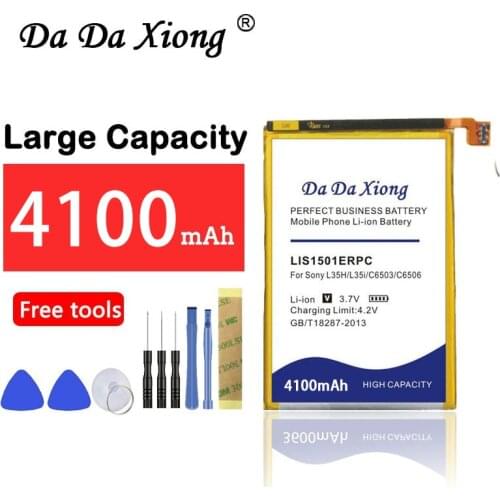 Original Da Da Xiong 4100mAh LIS1501ERPC Li-ion Phone Battery for Sony Ericsson Xperia ZL L35H lt35i C6503 C6506 C6502