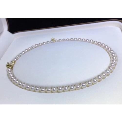 MADALENA SARARA AAA 8-9mm Freshwater Pearl Women Necklace Natural White Color Pearl Bead Necklace Fine Luster