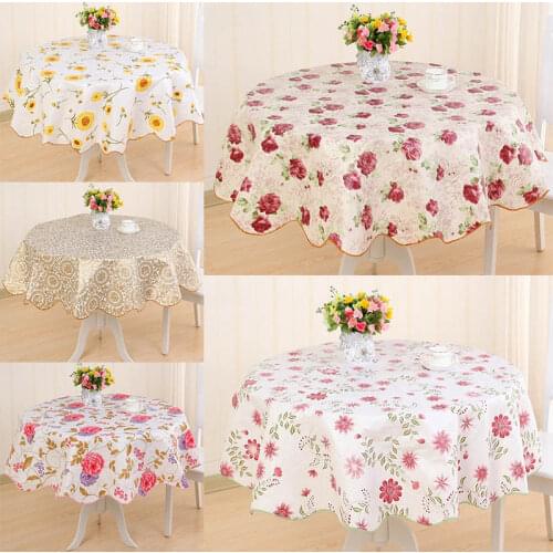 Plastic Tablecloth Print Flower Waterproof Party Table Cover Background Cloth Home Kitchen Dining Table Cloth Decor Supplies