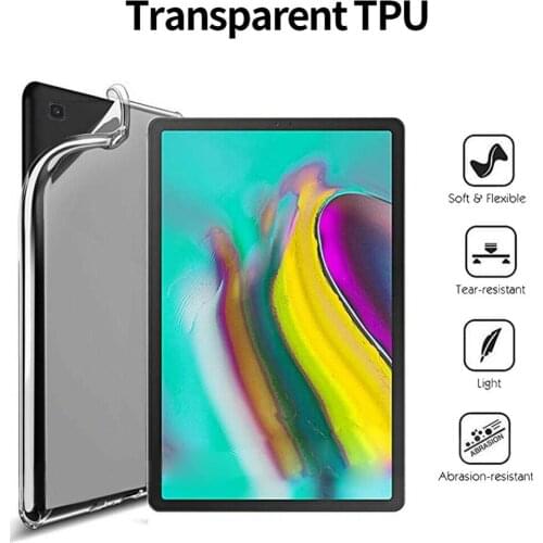 Shockproof Transparent Cover Case For Samsung Galaxy Tab A 8.0 2019 SM-T290 T295 T297 8inch TPU Soft Back Tablet Shell