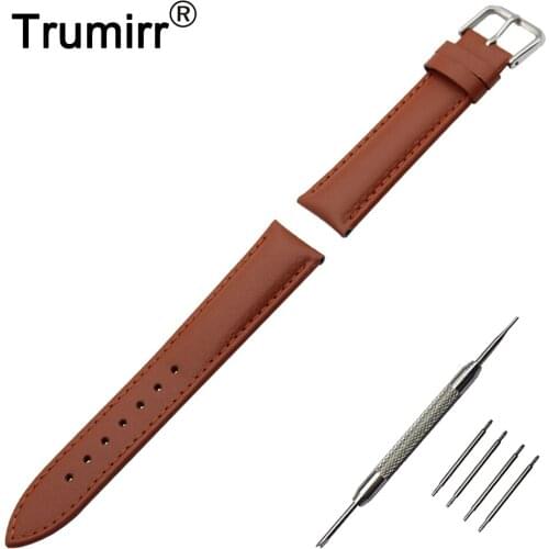 Genuine Leather Watch Band 18mm 20mm 22mm 24mm for Citizen Stainless Buckle Strap Wrist Belt Bracelet Black Brown + Spring Bar