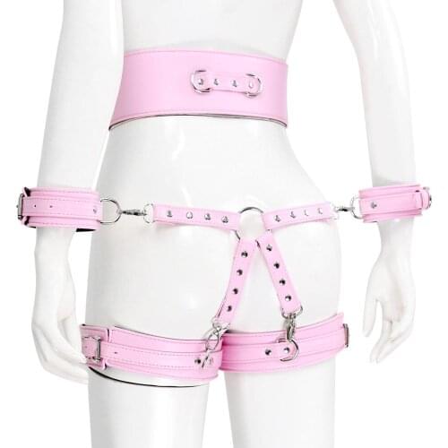 SM Cosplay Bondage Sex Toys for Women Handcuffs Belt Legcuffs Center Connection Adult Toys Sex Games Erotic Tools For Women