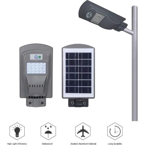 20W Super Bright Solar Power LED Street Lights Outdoor Dusk to Dawn with Motion Sensor Area Lighting Courtyard Deck Night Lights