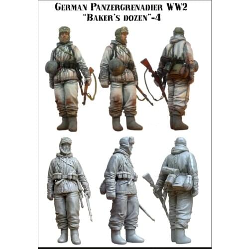 [tuskmodel] 1 35 scale resin figures unpainted model kits WW2 E40