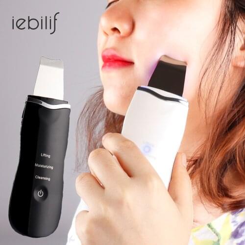 Ultrasonic Face Skin Scrubber Facial Cleaner Peeling Vibration Blackhead Removal Exfoliating Pore Cleaner Skin Care Device