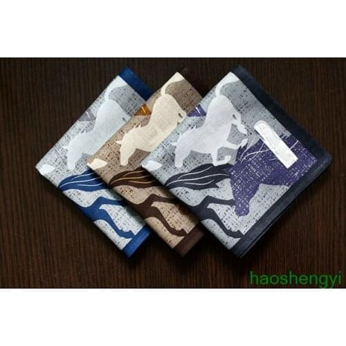 Japanese mens handkerchief, pure cotton thin running horse handkerchief 53cm*53cm