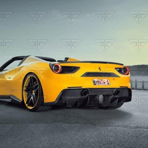 For Ferrari FERRARI 488 2015-2018 high quality Carbon Fiber rear boot Wing Spoiler Rear Roof Spoiler Wing Trunk Lip Boot Cover