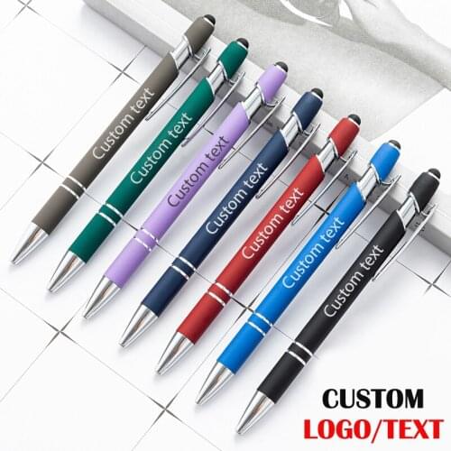 1PC Custom Metal Capacitive Touch Ballpoint Pen Handwriting Touch Screen Pen Custom Logo Business Gift Pen Student Learning