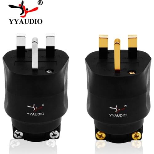 1pcs YYAUDIO audio HiFi DIY Hi-end Acoustic Sound System AC power EN electric plug 3 pin UK British plug fuse Connector