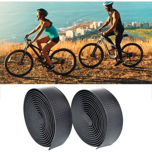 2 pcs Cycling Road Bike Handlebar Tape Anti-slip Bicycle Handle Bar Tapes Wrap Cork Guidoline Fixing Straps Bicycle Accessories