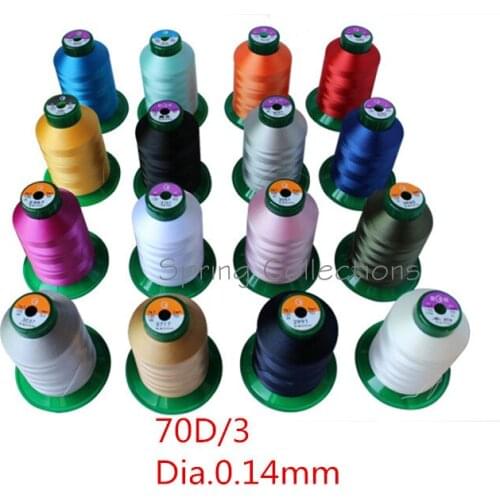 4pcs 70D/3 High Strength Dia.0.14mm Bonded Polyester Sewing Thread 3400M/spool For Beads Cross Stitch High-grade Suit Leather