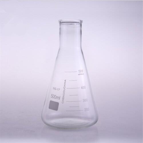 500ml,Glass Erlenmeyer Flask,Glass Conical Flask,Narrow Neck ,Laboratory Glassware
