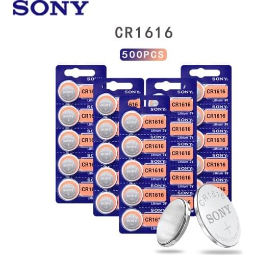 500Pcs sony 1616 3V 100% Original Lithium Battery For car key watch remote control toy 1616 ECR1616 GPCR1616 Button Battery coin