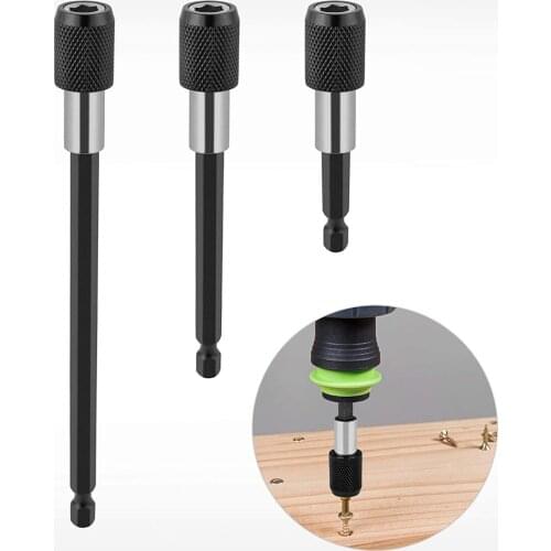 6.35mm 1/4 Inch Hex Shank Quick Release Bar Socket Screwdriver Bit Holder Screw Nut Handheld Driver Extension Bar 60 100 150mm