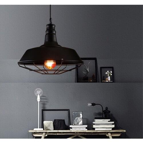 American Vintage pendant light Industrial wind Suspension Lamp E27 Rust color indoor light fixture Living room pendant lights