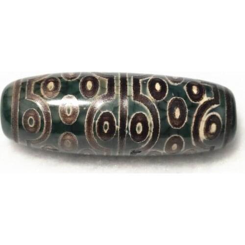 Green Agate 36 Eyes Amulet Tibetan Dzi Beads for Bracelet and Necklace Making