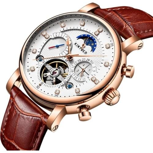 Watches Mens 2021 Automatic Top Brand Mens Mechanical Watches Moon Phase Calendar Wrist Watch reloj hombre marca de lujo
