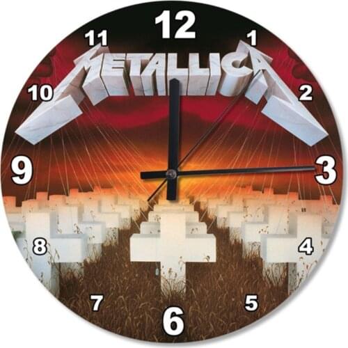 30 cm Diameter Rock Band Death Wooden Wall Clock Specialty Clock Home Decoration Gift Wall Clock Classy Stylish Clock
