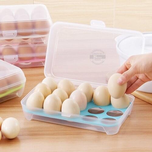 Eggs Holder Clear Food Organizer box Container Refrigerator Egg Storage Box Case Food Preservation Plastic Box Organizer