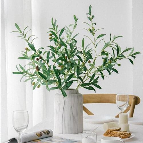 1Pc Home Decoration Artificial Plants Artificial Olive Branch with Fruit Fake Plant Home Decor Photo Props plantas artificiales