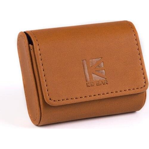 KBEAR High-end Leather Case Earphone Headset Accessories Protable Case Storage Package Case Bag With LOGO for kb06 tri i3
