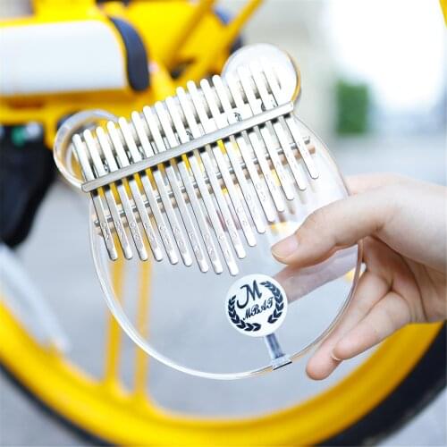 Kimi kalimba 17 key thumb piano transparent crystal finger piano kalimba beginner Acrylic Thumb Piano 17-key