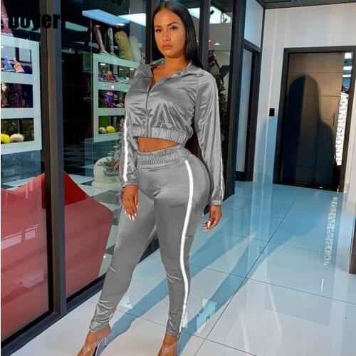 Tracksuit Women Two Piece Set Fashion Streetwear Fall Clothes for Women Zipper Jacket Top and Pants 2 Piece Sets Womens Outfits