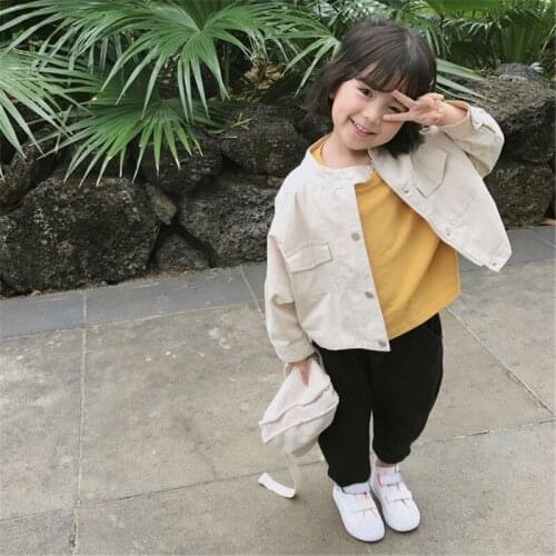 Childrens jacket spring autumn 2020 new Japanese style kids jackets trench coat for boys and girls