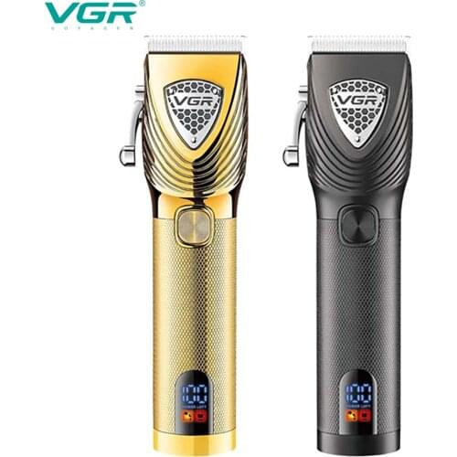 VGR 657 Electric Hair Clipper Professional Personal Care Barber Trimmer For Men Shaver LCD Rechargeable Metal Clippers V657