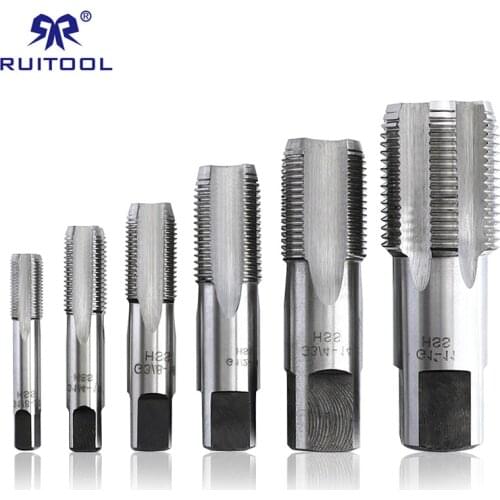 Piping Thread Taps G1/8-G1 Inch Screw Tap HSS 55 Degree Pipe Tap Threading Tool