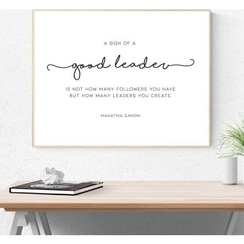 Mahatma Gandhi Quote Typography Print Motivational Poster Leader Boss Gift Office Wall Art Canvas Painting Picture Decoration