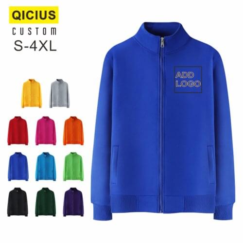 Custom Printing Men Jaqueta Inverno Embroidery Stand-Up Plus Velvet Thickening Homme Sobretudo Masculino Ropa De Hombre