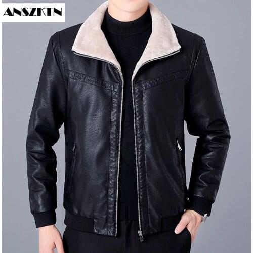 2020 new Leather Jackets Men High Quality Classic Motorcycle Bike Cowboy Coat Male velvet thick leather Casual Vintaget jacket