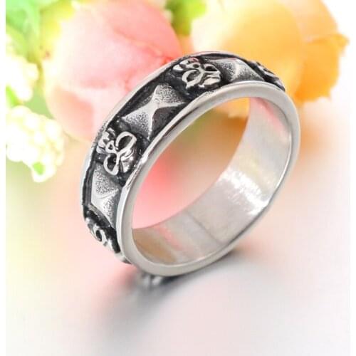 New arrival punk skeleton rings for men titanium stainless steel trendy skull rings couple fashion jewelry Halloween Male Gifts