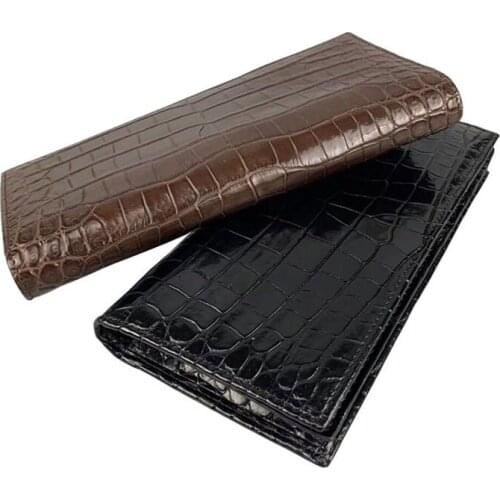 YL0086 Crocodile Quality Real Leather Luxury Wallet Men Famous Brands High Quality Fashionable Mens Bag