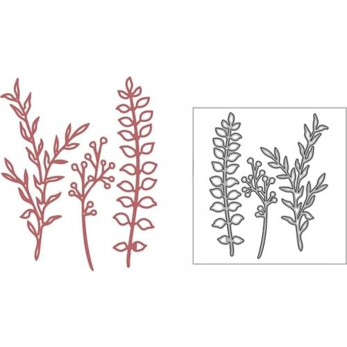 New Berry Gum Leaves Craft Embossing Mold 2021 Metal Cutting Dies for DIY Decorative Scrapbooking Album Card Making No Stamp Set