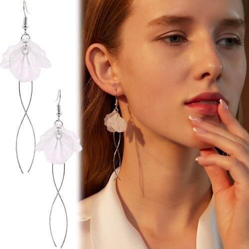 New Arrivals Flower Boho Dangle Earrings Fashion Long Dangle Earring Crystal Female Wedding Earing For Women Party Jewelry Gifts