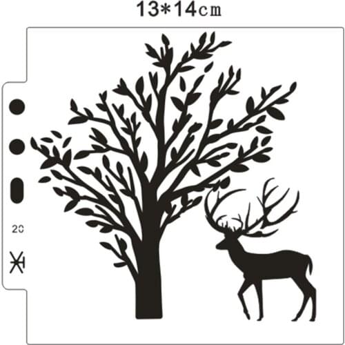 Wholesale Fawn shield DIY cake scrapbook stencils hollow Embellishments printing lace ruler Valentines Day