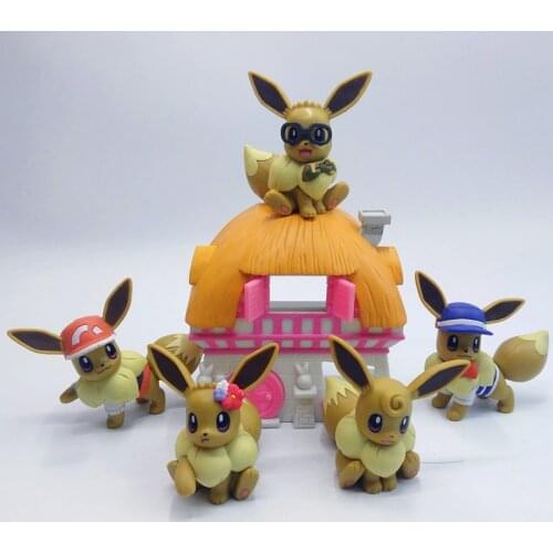Genuine tomy Pokemon Pikachu Eeve Adventure Gacha Action Figure Model MC
