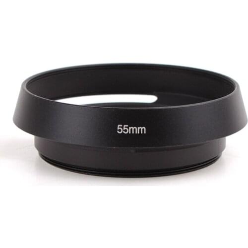 Pixco Metal Tilted Vented Lens Hood 52mm/55mm/58mm/62mm Suit For Leica M Camera