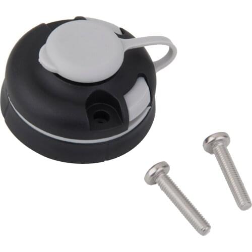 Plastic Black Fishing Rod Holder Rest Mount Base Round Shape For Kayak Boat Fishing Accessory 6.4 x 6.4 x 1.9 cm