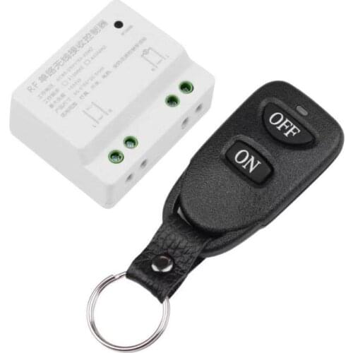 110V 220V 433MHz Portable Small Square Single-Channel Controller Receiver Remote Control Switch Transmitter For Lamps