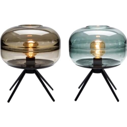 Post-modern Creative Designer Star Light Iron Glass E27 Table Lamp for Living Room Bedroom Study Deco Light H 35cm 2192