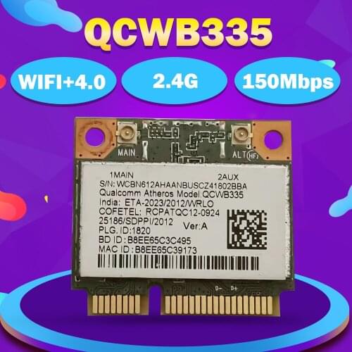 Qualcomm Atheros AR9565 QCWB335 Half MiniPCI-Express Bluetooth4.0 WIFI wireless Card