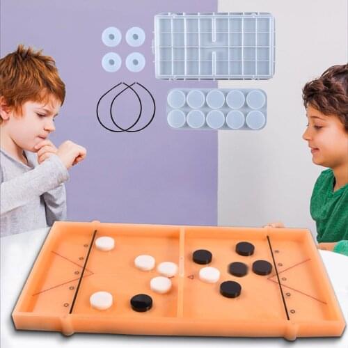 DIY Crystal Epoxy Silicone Molds, Silicone Trays Table Hockey Game Catapult Chess Checkerboard Casting Mould Handmade Tools