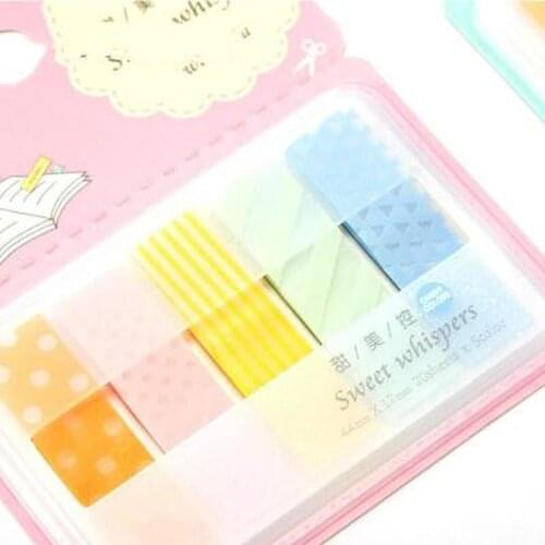 School Supplies Paster Stickers Kawaii Notes Memo Pad Candy Colored Stick Markers NoteBook Page Index Flag Sticky Wholesale