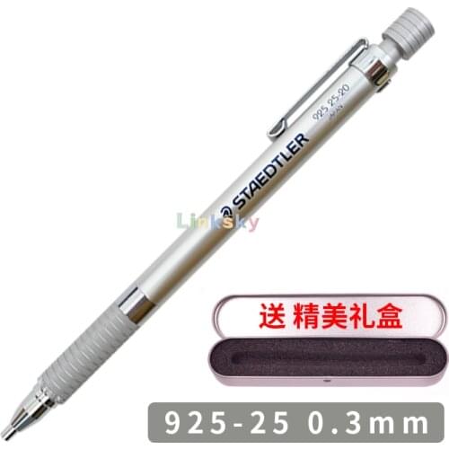 STAEDTLER Mechanical Pencil 925-25 Silver Series, 0.3mm ,0.5mm ,0.7mm,1.3mm ,2.0mm,Perfect for students, teachers, architects