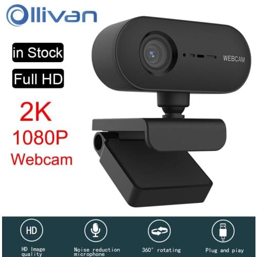 HD Webcam 2K 1080P Web Cam For Computer PC Camera With Built-in Mic Rotatable Autofocus Mini WebCamera For Video Live YouTube