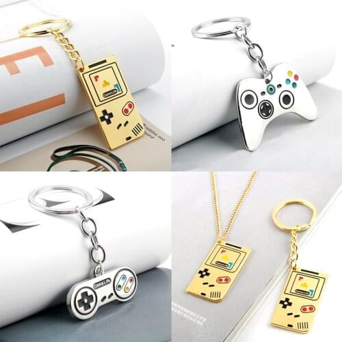 Vintage Metal Punk Hiphop Game Machine Handle Pendant keychains Play Game Controller Keychains Keyrings For Women/Men Jewelry