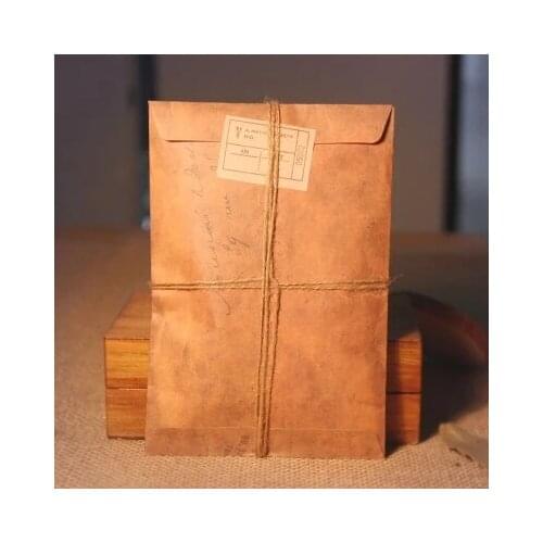 50Pcs/Lot 16x11cm Old Style Vintage Paper Envelope Brown Kraft Packaging For Retro Postcard Invitation Card Small Gift Letter